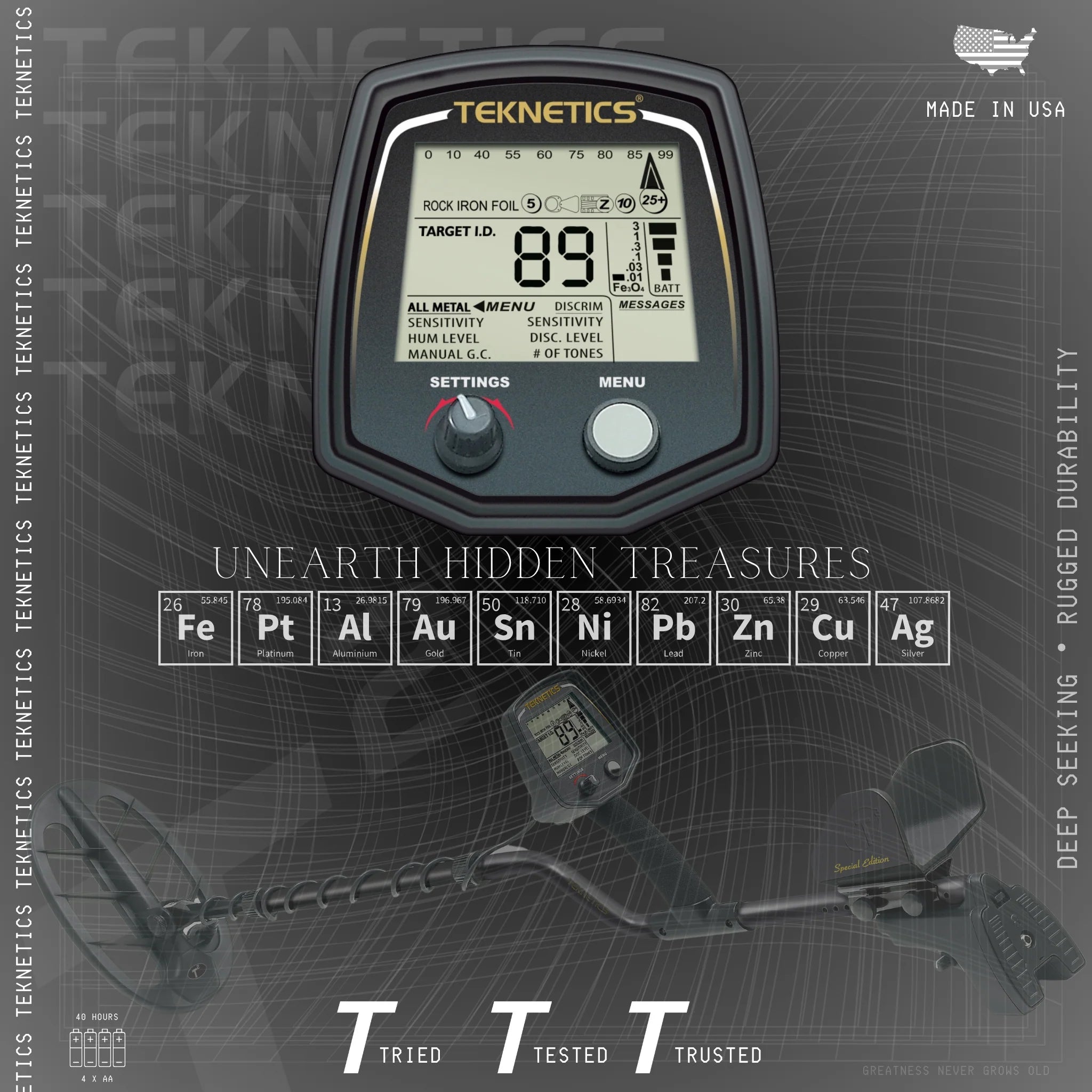 T2 Classic Green Metal Detector